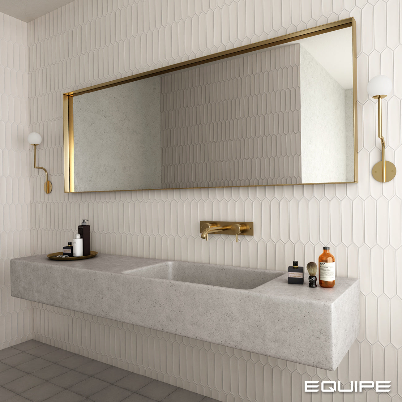 LANSE White 2 x 10 matte wall tile