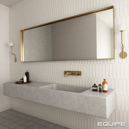 LANSE White 2 x 10 matte wall tile