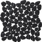 MARBLE PEBBLES Marquina mosaic pebble floor / wall tile