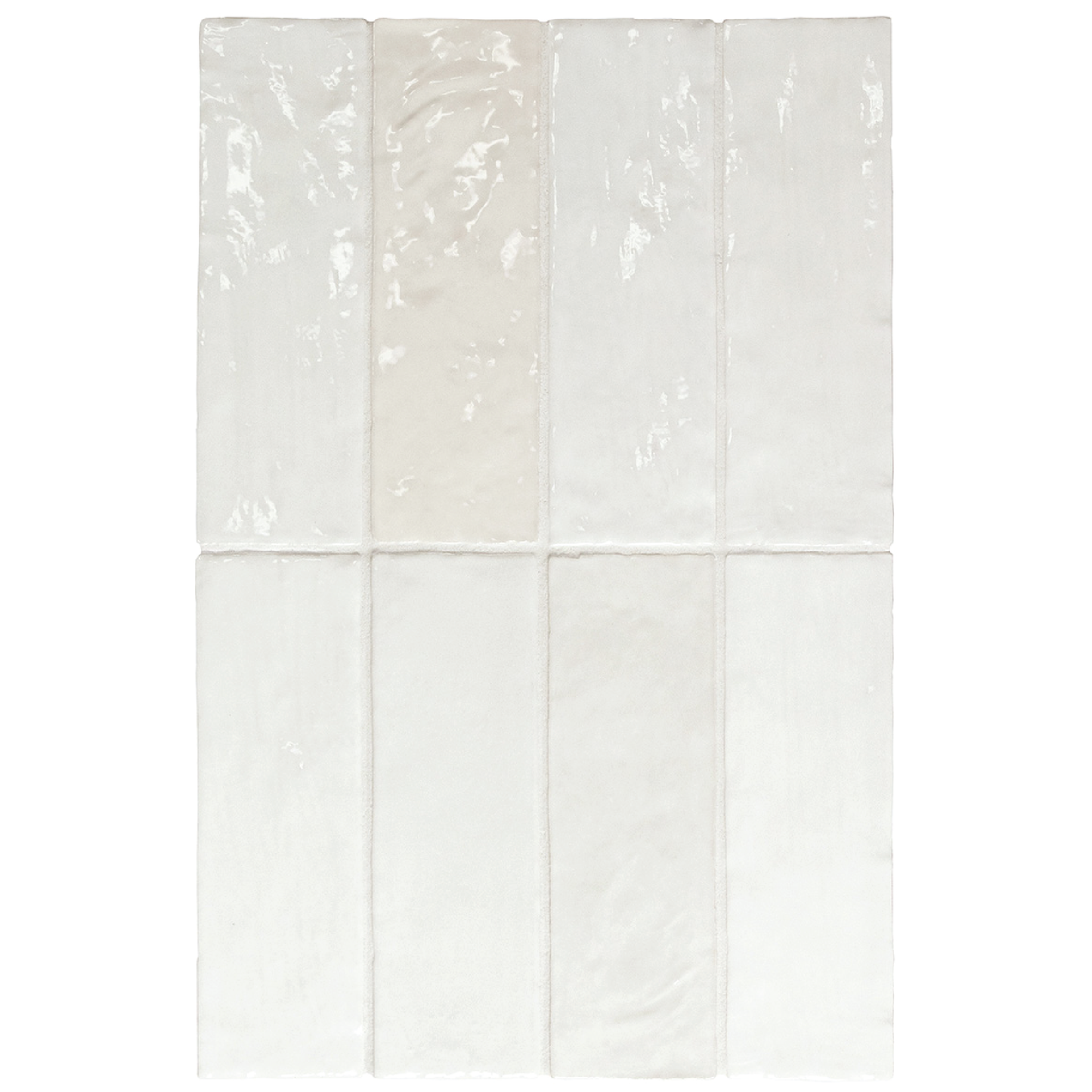 LA RIVIERA Blanco 2.5 x 8 zellige style glossy wall tile