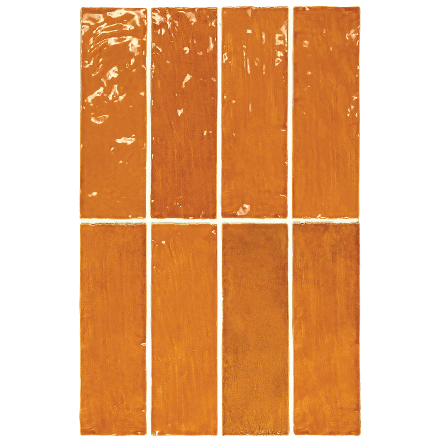 LA RIVIERA Ginger 2.5 x 8 zellige style glossy wall tile