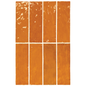 LA RIVIERA Ginger 2.5 x 8 zellige style glossy wall tile