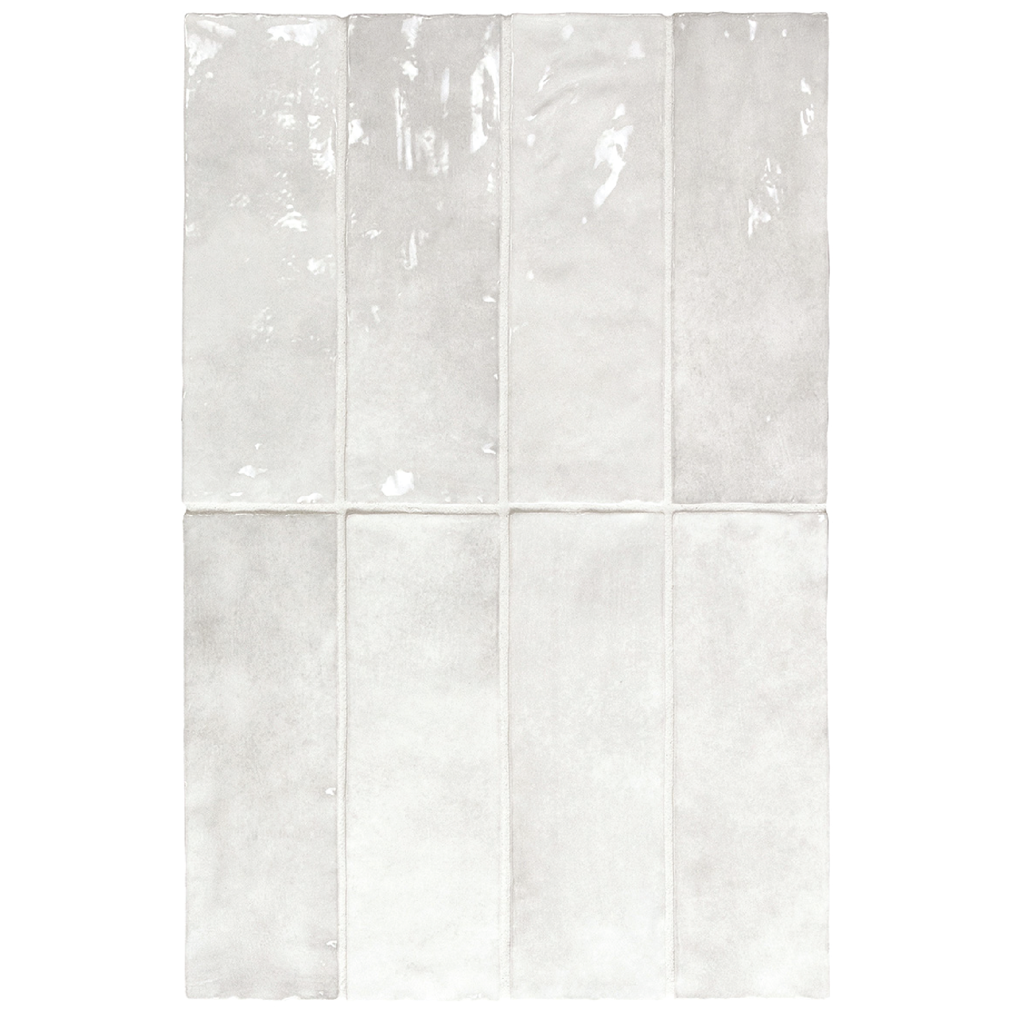 LA RIVIERA Gris Nuage 2.5 x 8 zellige style glossy wall tile