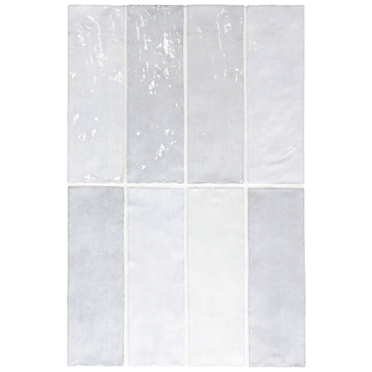 LA RIVIERA Lavanda Blue 2.5 x 8 zellige style glossy wall tile