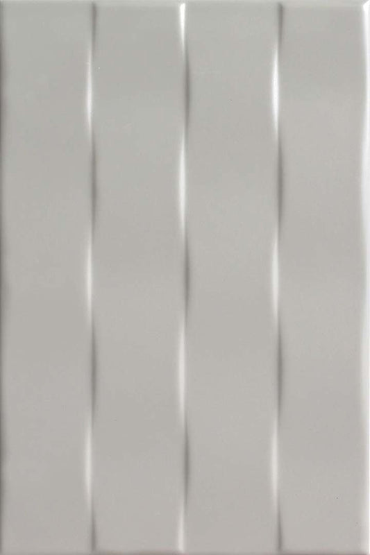 LINDT Light Grey 10 x 16 3d format glossy wall tile