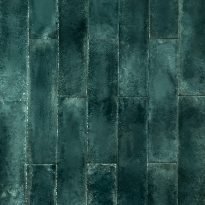 BREAKWATER Lagoon 2 x 9 glossy wall tile