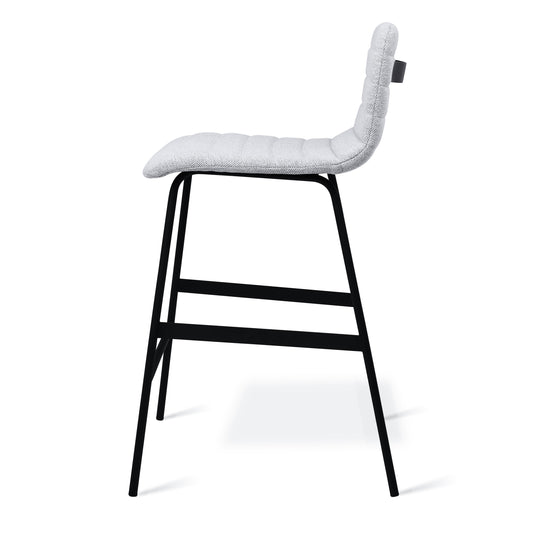 Gus* Modern LECTURE Pixel Shale upholstered counter stool