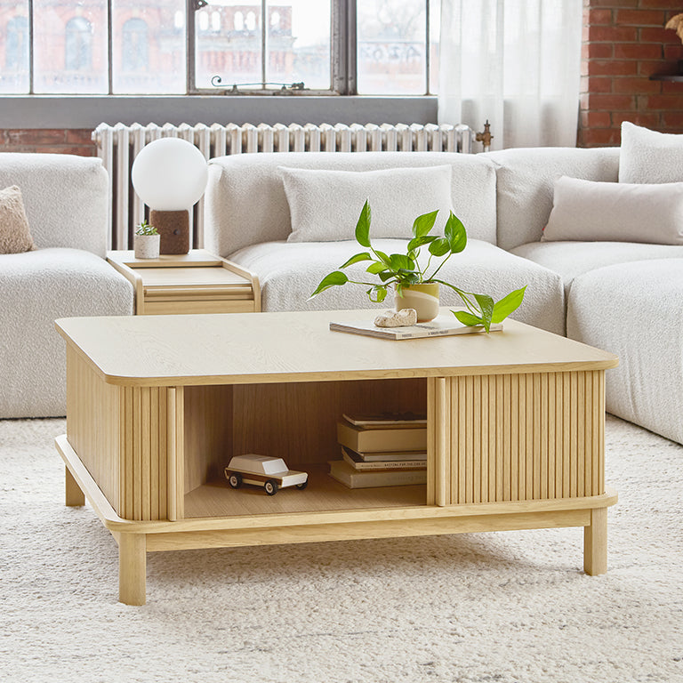 Gus* Modern LEDGER vintage oak coffee table