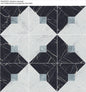 MAJESTIC Nero Bianco Blue mosaic marble style matte wall / floor tile