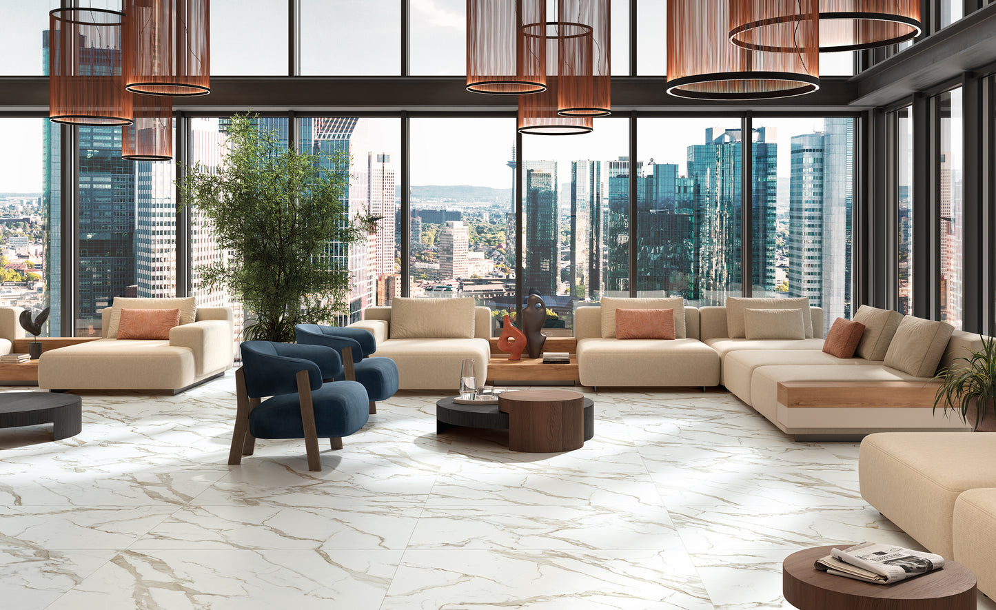 MAJESTIC Oro Versilia 12 x 12 marble style matte wall / floor tile