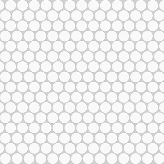 PENNY ROUND 3/4-inch White glossy mosaic wall tile