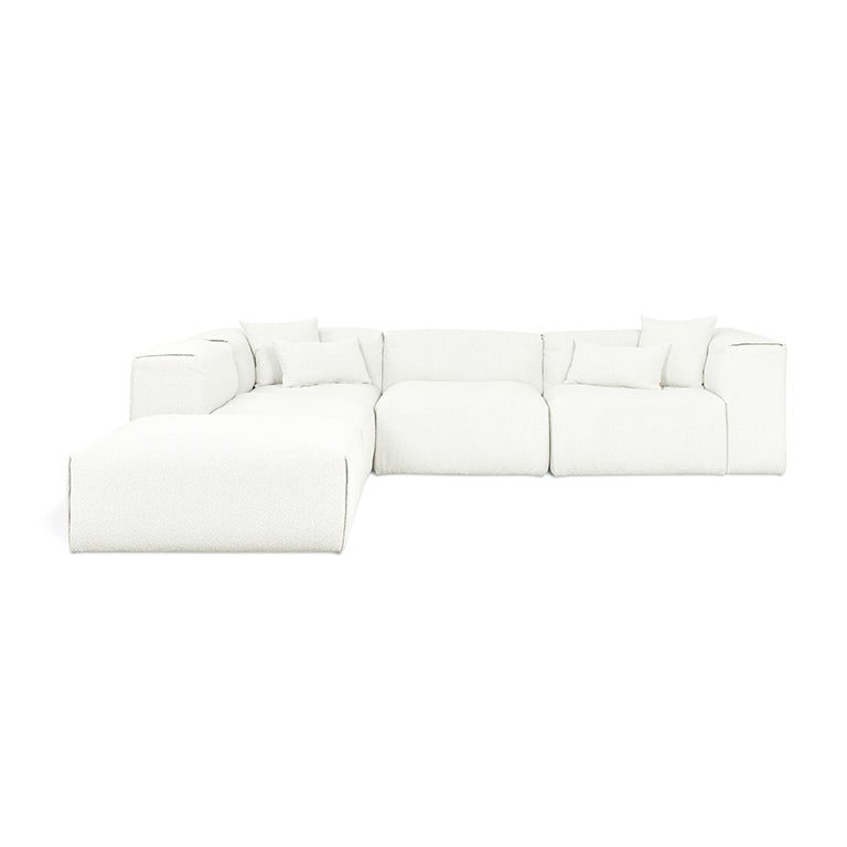 Gus* Modern NEST Morris Bone left facing modular 5pc sectional