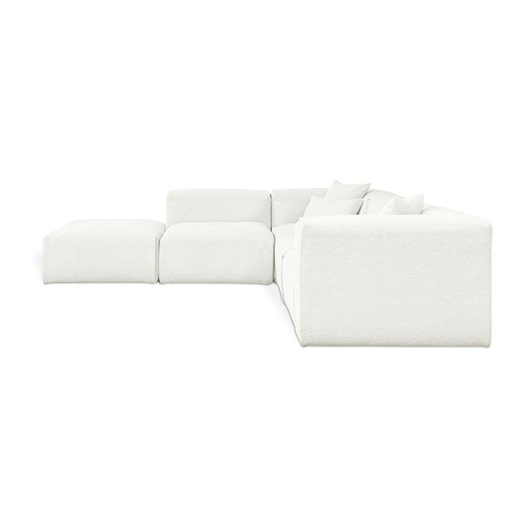 Gus* Modern NEST Morris Bone left facing modular 5pc sectional