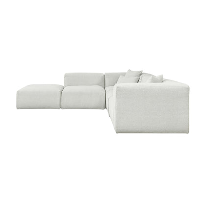 Gus* Modern NEST Morris Fog left facing modular 5pc sectional
