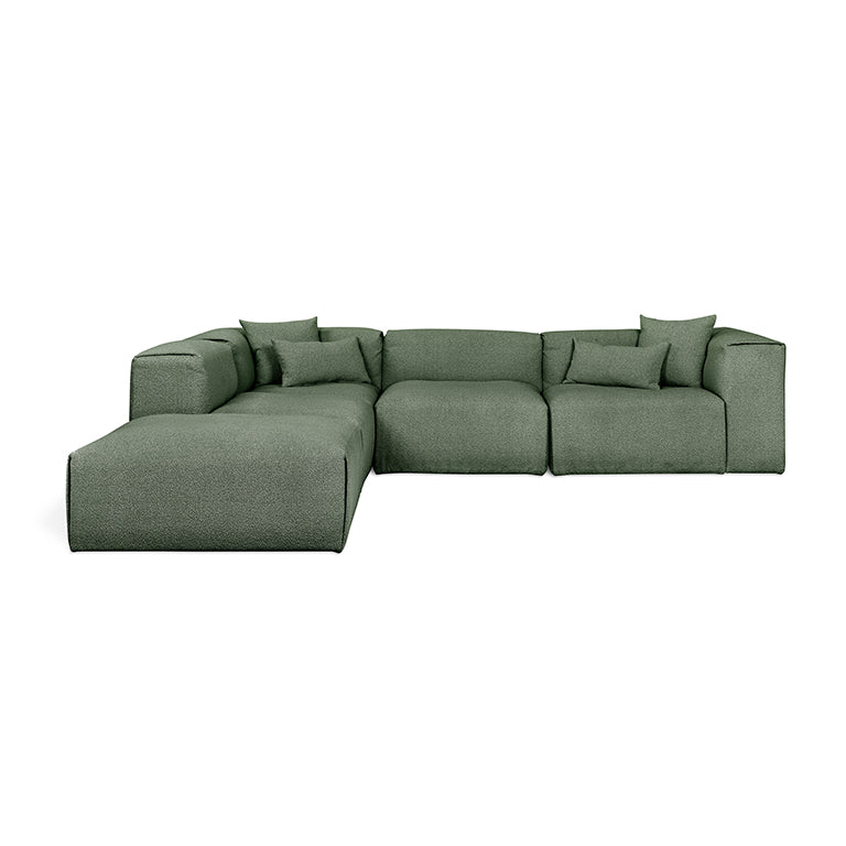 Gus* Modern NEST Morris Pine left facing modular 5pc sectional