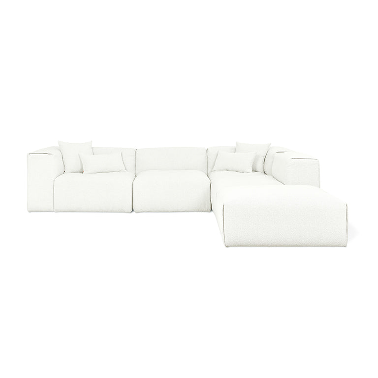 Gus* Modern NEST Morris Bone right facing modular 5pc sectional