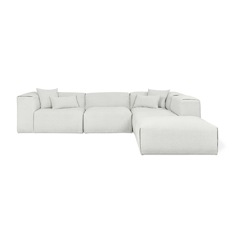 Gus* Modern NEST Morris Fog right facing modular 5pc sectional