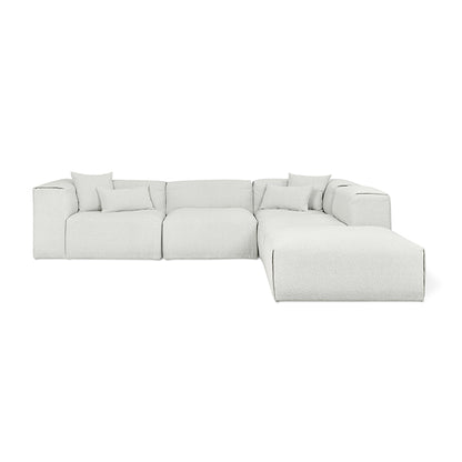 Gus* Modern NEST Morris Fog right facing modular 5pc sectional