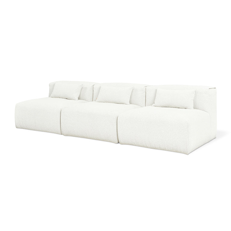 Gus* Modern NEST Morris Bone modular 3pc armless sofa