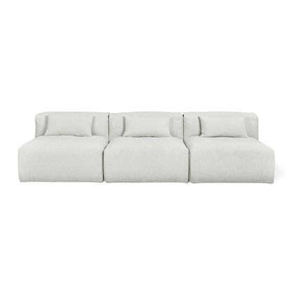 Gus* Modern NEST Morris Fog modular 3pc armless sofa