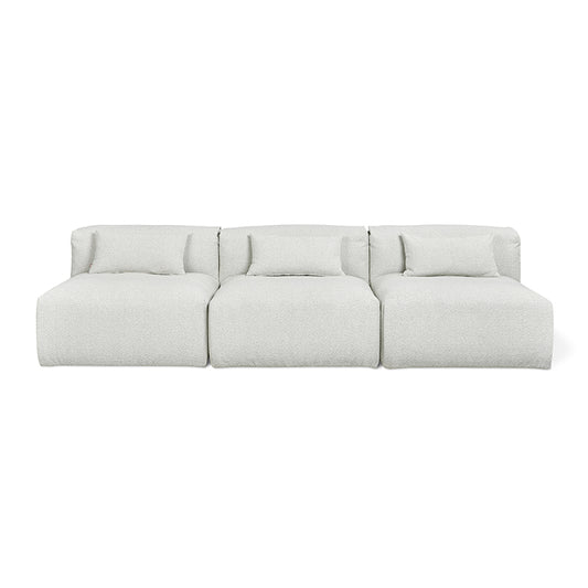 Gus* Modern NEST Morris Fog modular 3pc armless sofa