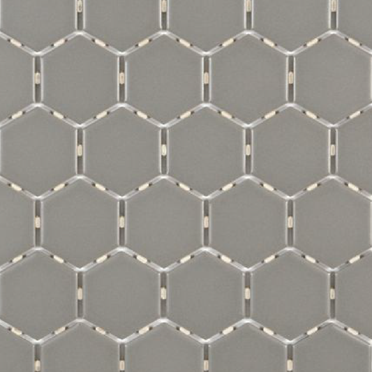 ONTARIO Taupe hexagon 2 x 2 mosaic matte wall / floor tile