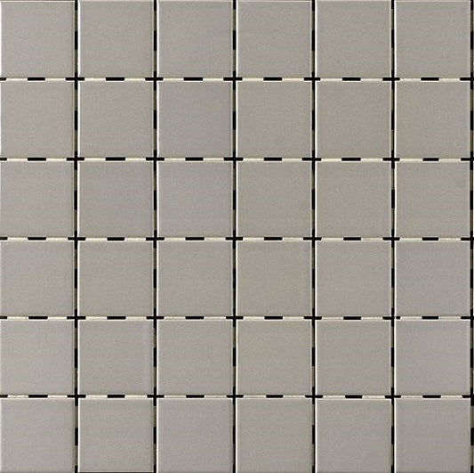 ONTARIO Taupe 2 x 2 square mosaic matte wall / floor tile