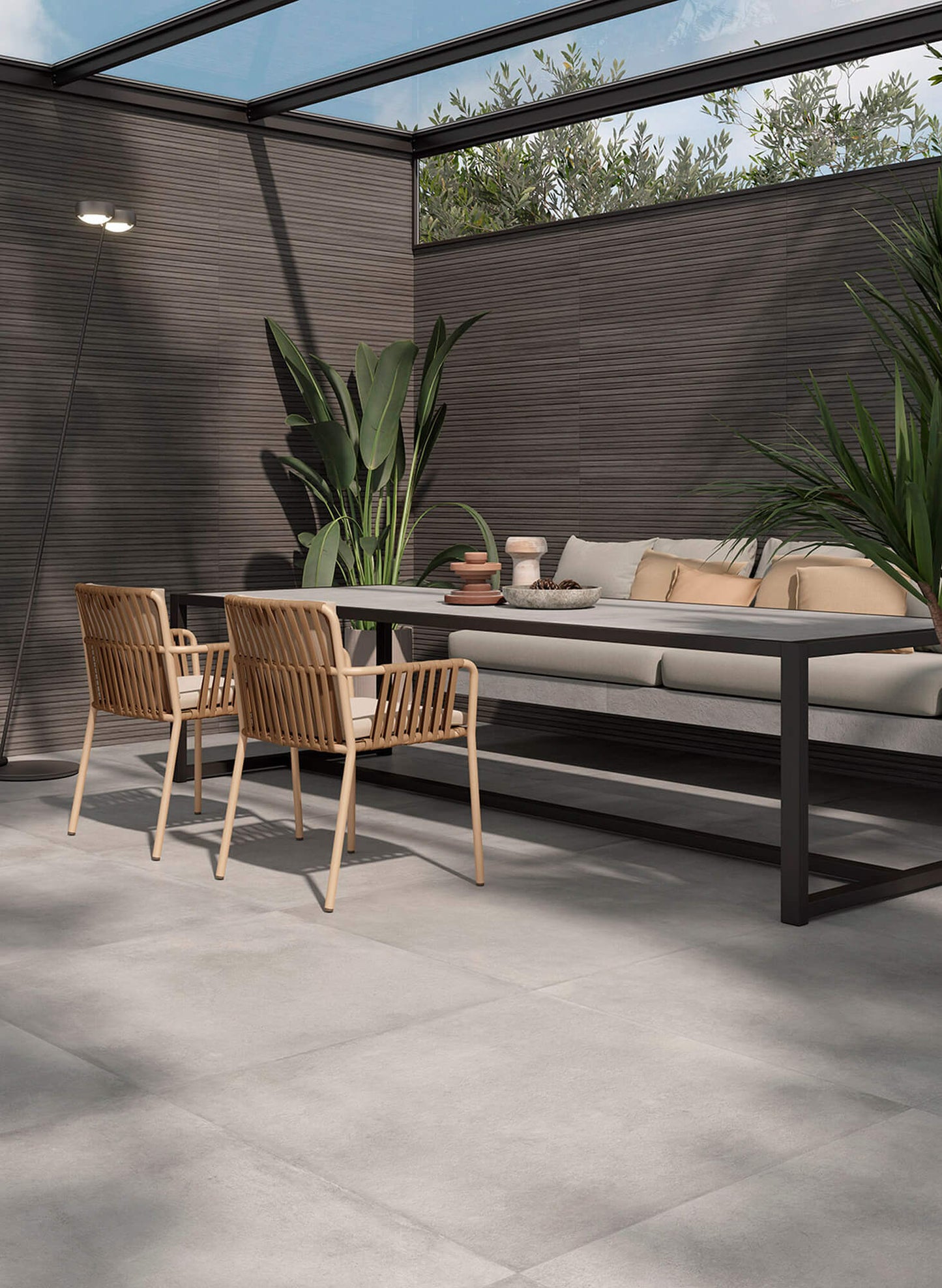 OSAKA Black 24 x 48 matte wood effect wall tile