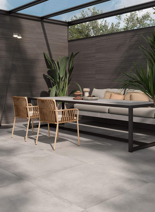 OSAKA Black 24 x 48 matte wood effect wall tile