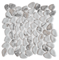 PEBBLES White / Grey mosaic pebble floor / wall tile