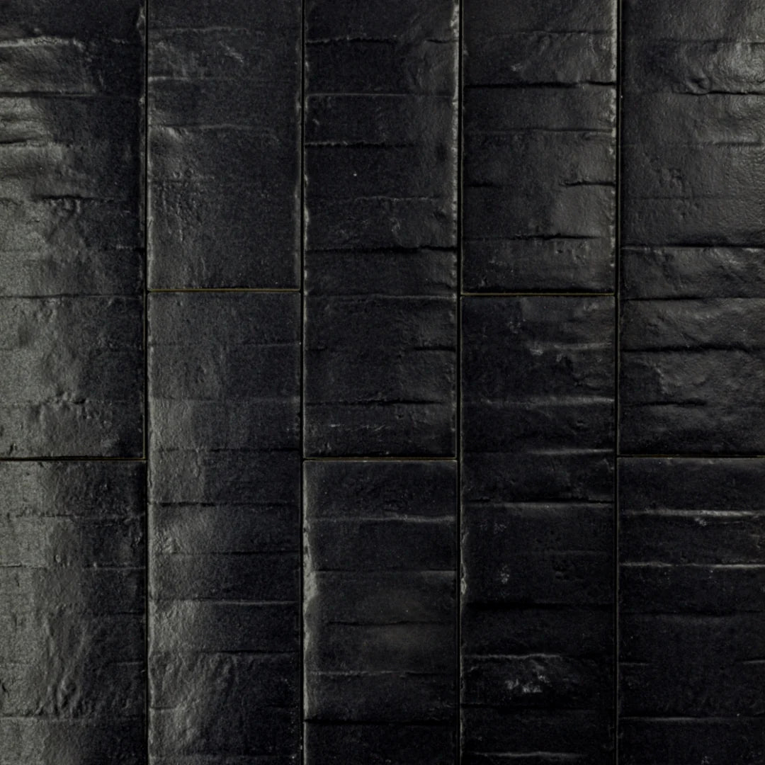 RHYTHM Black 3 x 12 matte wall tile
