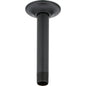 DELTA matte black shower arm & flange - 6" ceiling mount