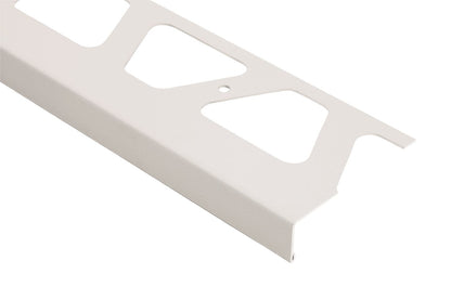 Schluter® BARA-RW Bright White 1-3/16-inch L-shaped edging profile for balconies and terraces