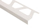 Schluter® BARA-RW Bright White 1-3/16-inch L-shaped edging profile for balconies and terraces
