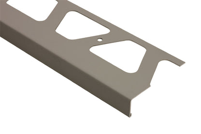 Schluter® BARA-RW Metallic Grey 1-3/16-inch L-shaped edging profile for balconies and terraces