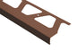 Schluter® BARA-RW Red Brown 1-3/16-inch L-shaped edging profile for balconies and terraces