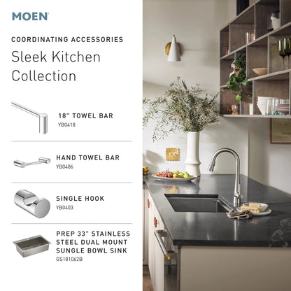 Moen SLEEK® Oil Rubbed Bronze pull-down kitchen faucet