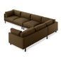 Gus* Modern SILVERLAKE Velvet Cocoa xl sectional (right)