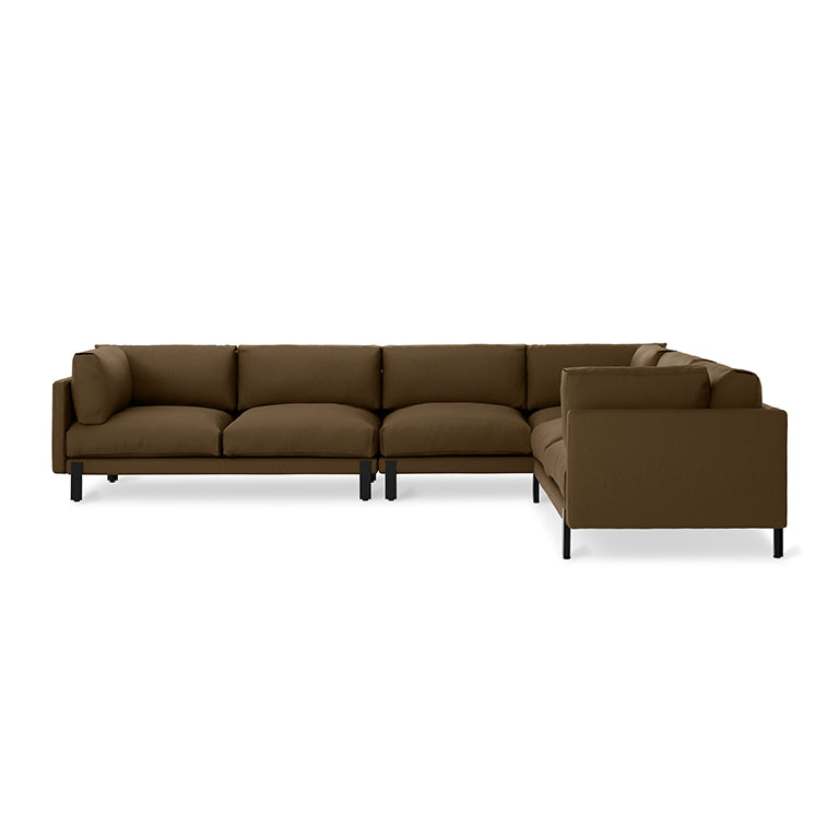 Gus* Modern SILVERLAKE Velvet Cocoa xl sectional (right)