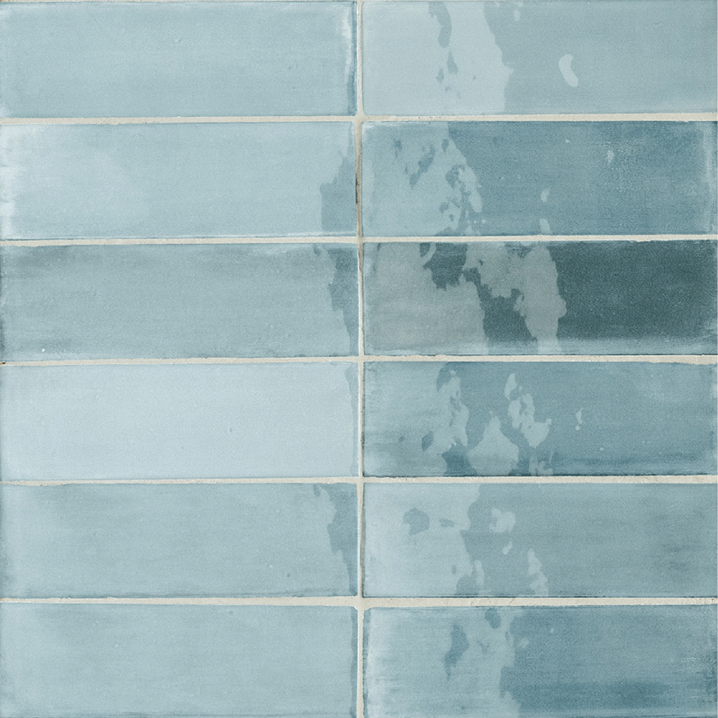 TBRICK Cerulean 2 x 6.5 zellige style glossy wall tile