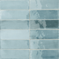 TBRICK Cerulean 2 x 6.5 zellige style glossy wall tile