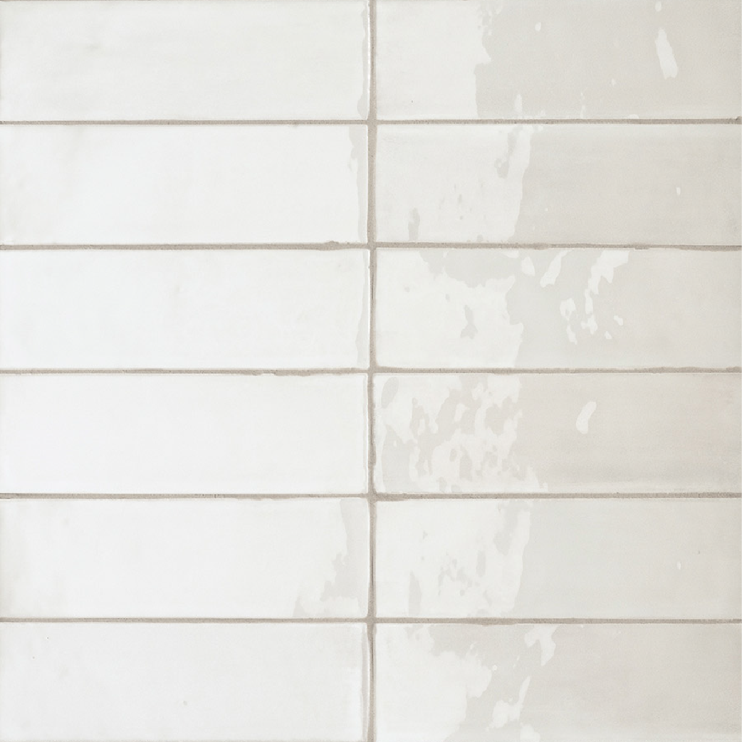 TBRICK Coconut 2 x 6.5 zellige style glossy wall tile