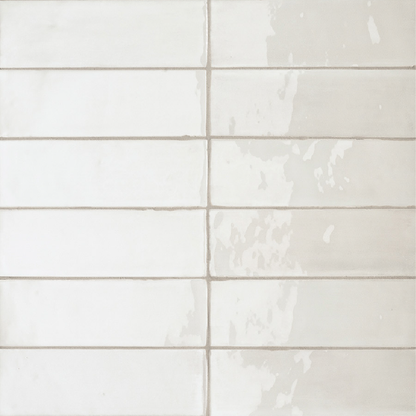 TBRICK Coconut 2 x 6.5 zellige style glossy wall tile