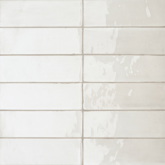TBRICK Coconut 2 x 6.5 zellige style glossy wall tile