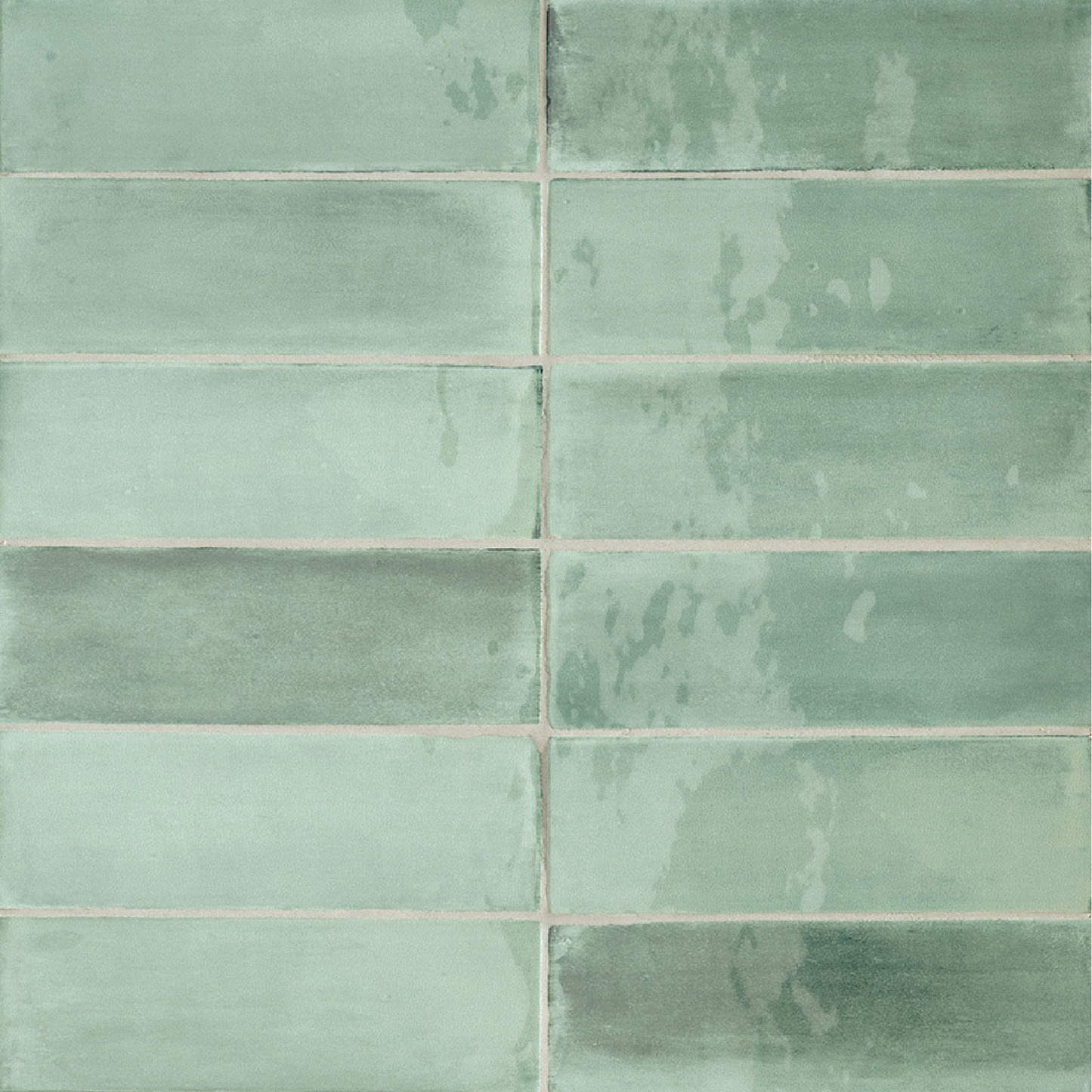 TBRICK Eucalyptus 2 x 6.5 zellige style glossy wall tile
