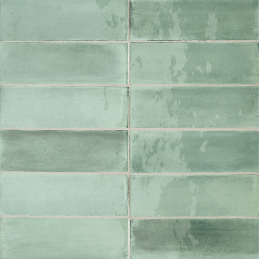 TBRICK Eucalyptus 2 x 6.5 zellige style glossy wall tile