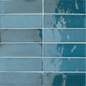 TBRICK Navy 2 x 6.5 zellige style glossy wall tile