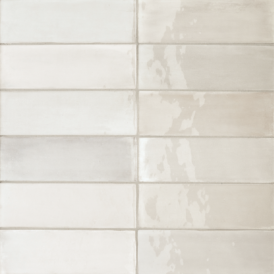 TBRICK Seashell 2 x 6.5 zellige style glossy wall tile