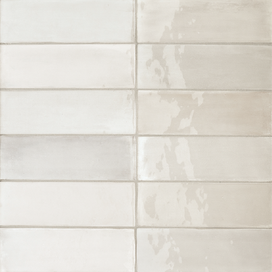 TBRICK Seashell 2 x 6.5 zellige style glossy wall tile