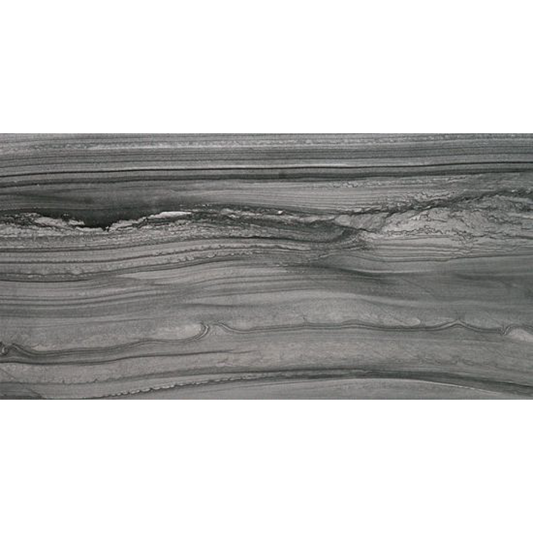 TIMELESS Dark Grey 12 x 24 travertine effect matte wall / floor tile